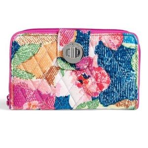 *NEW* Vera Bradley RFID Superbloom Turnlock Wallet